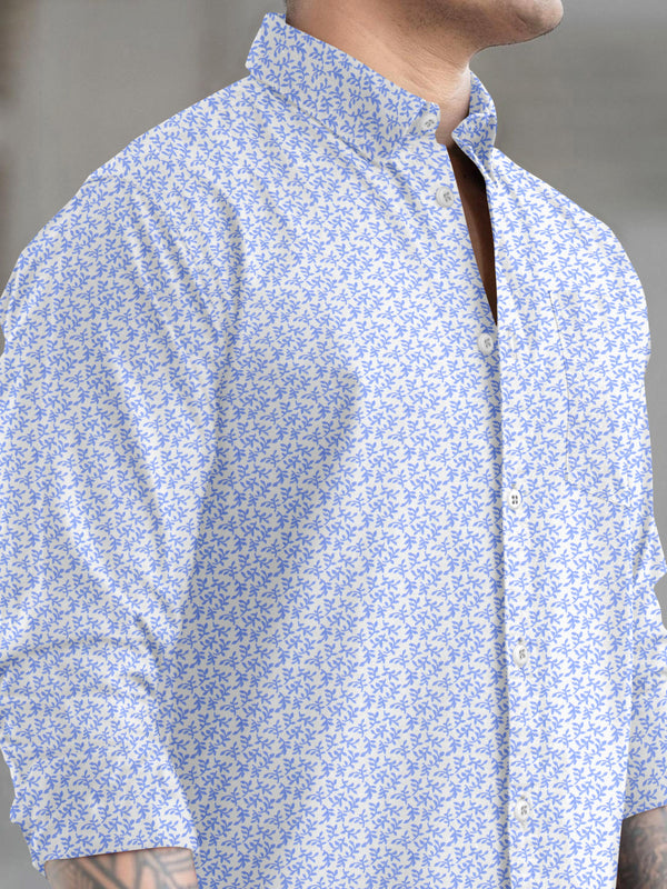 mens casual floral printed shirt