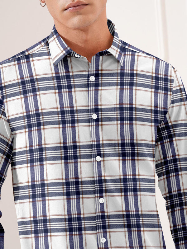Mens Checkered Full Sleeve casual Shirt