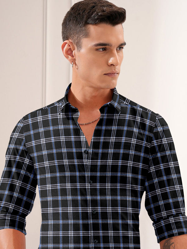 Mens Full Sleeve Checkered Casual Shirt
