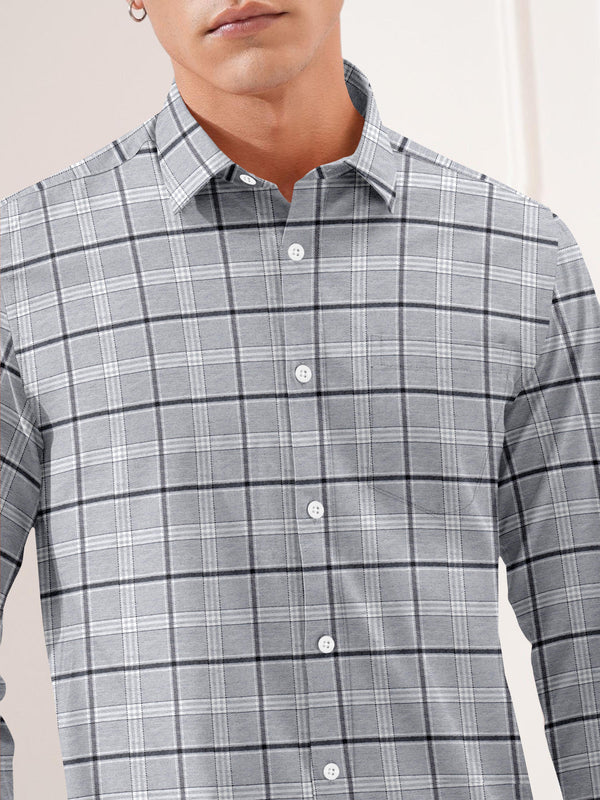 Mens Full Sleeve Checkered Casual Shirt
