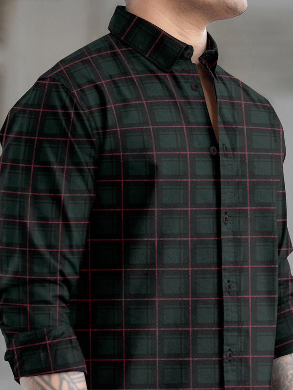 Mens Block Printed Full Sleeve Casual Shirt